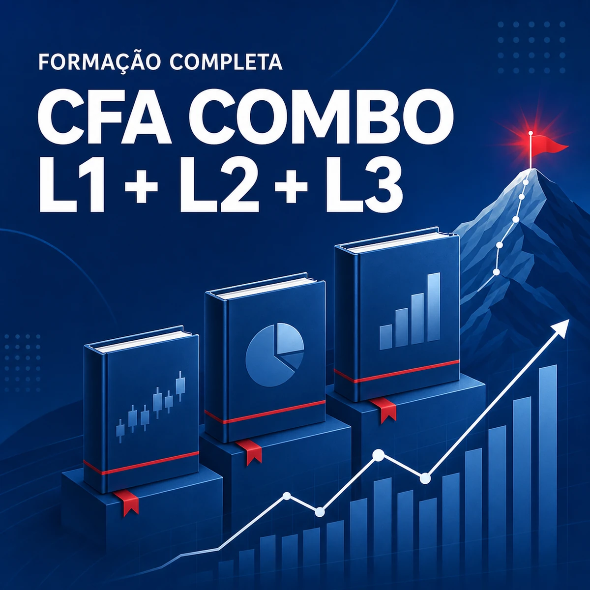 Card completo do curso CFA Combo L1 + L2 + L3