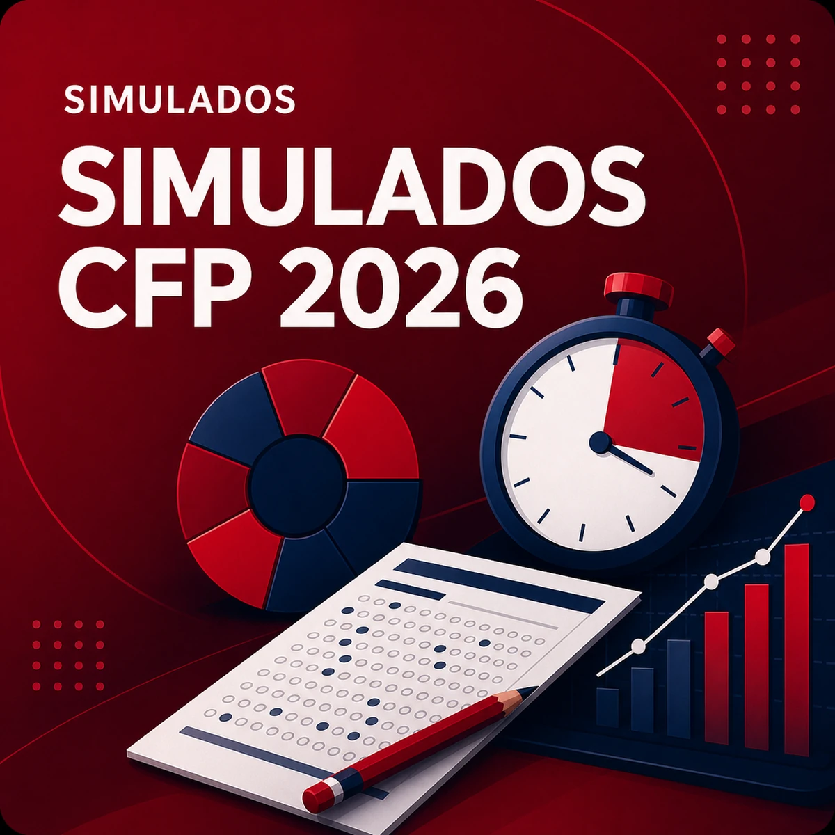 Card completo do curso Simulados CFP 2026